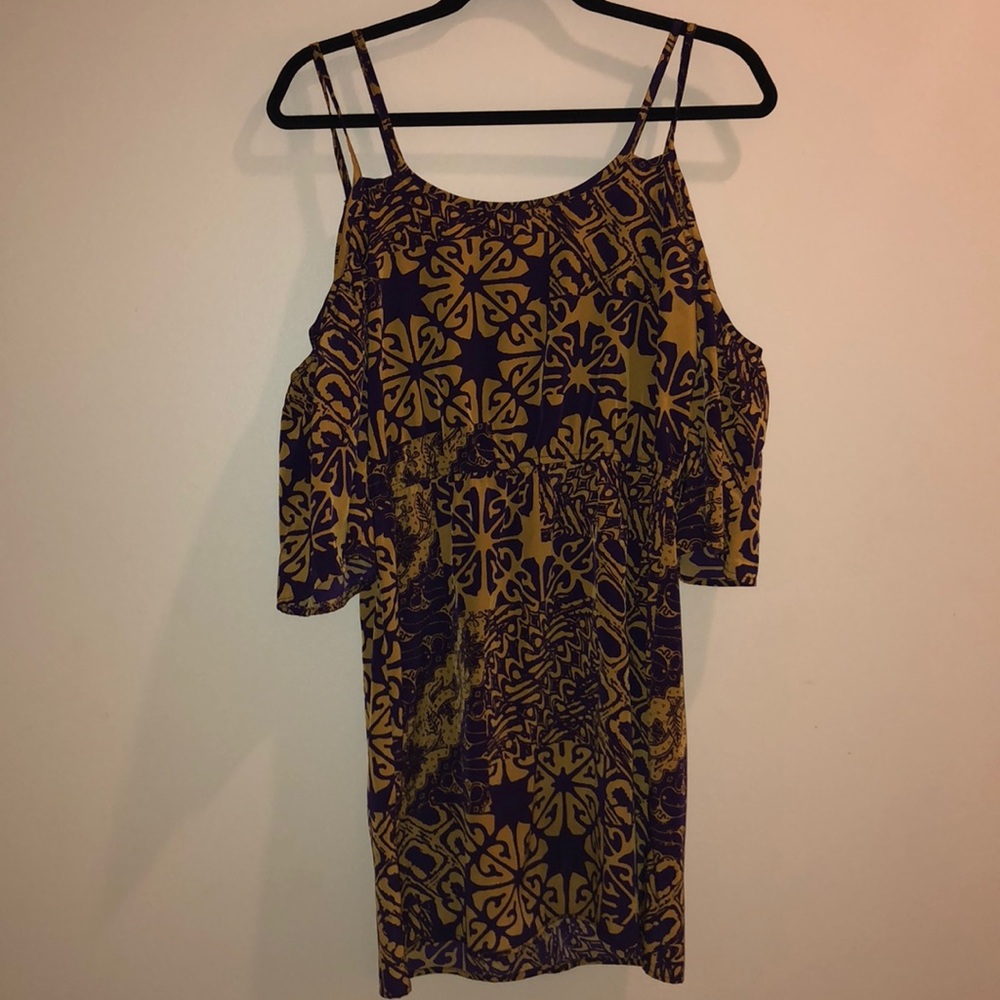 Eggplant and gold/yellow sundress